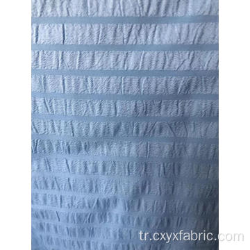 Boyalı polyester mekanik gofret kumaş